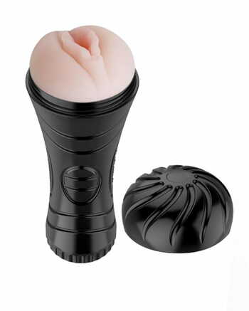 Vibrating fleshlight with 7 modes of vibration with free lubricant